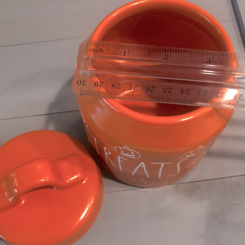 Rae Dunn Artisan Collection Fall Pumpkin Ceramic Treat Baby Canister Cookie Jar - Picture 7 of 11